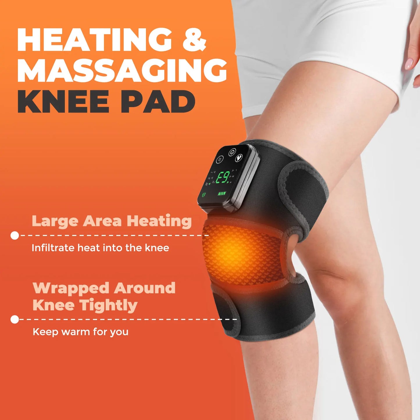 3-in-1 Heated Vibration Therapy Pad β Knee, Shoulder & Elbow Pain Relief Massager