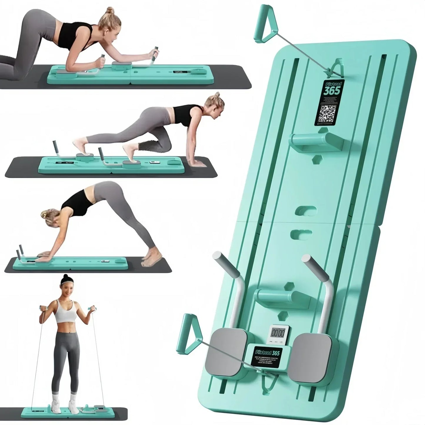 With Intelligent Timer Multifunctional Ab Exercise Board, Home Pilates Reformer for Abdominal and Core Strength Training