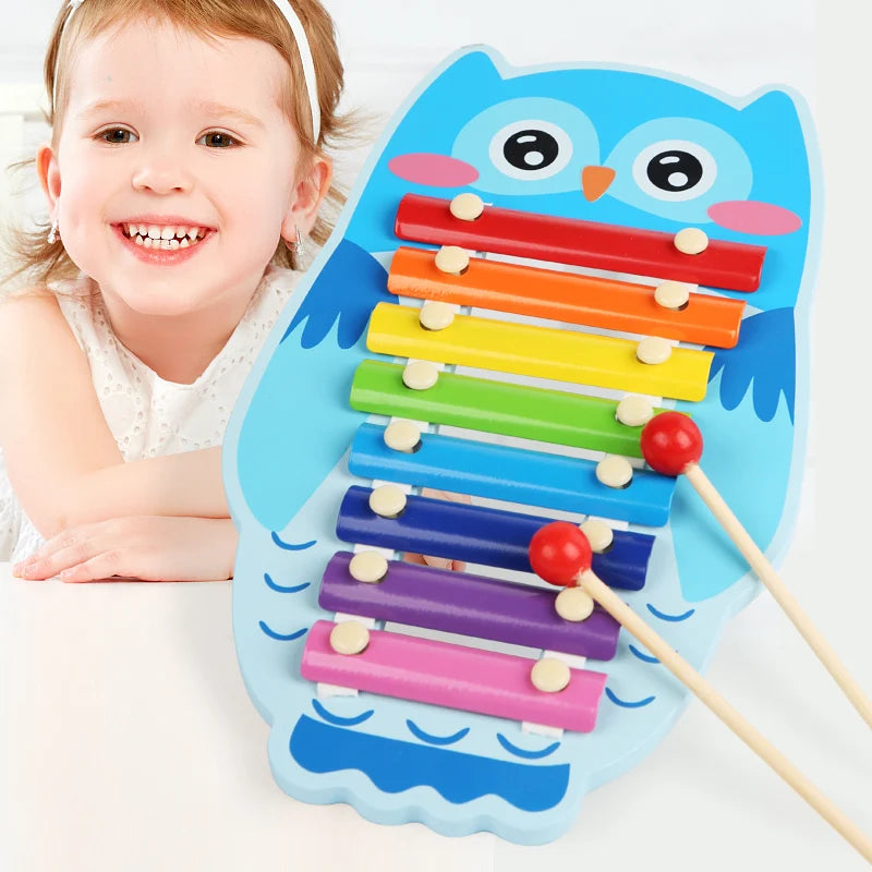 Colorful Wooden Xylophone – 8-Tone Musical Toy for Babies & Kids | Early Learning Instrument