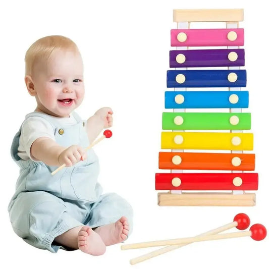 Colorful Wooden Xylophone – 8-Tone Musical Toy for Babies & Kids | Early Learning Instrument