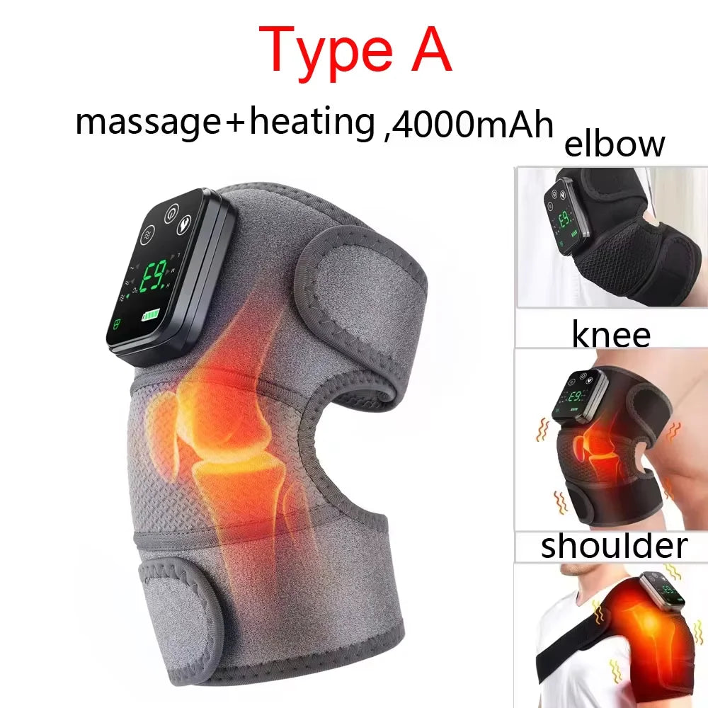 3-in-1 Heated Vibration Therapy Pad – Knee, Shoulder & Elbow Pain Relief Massager