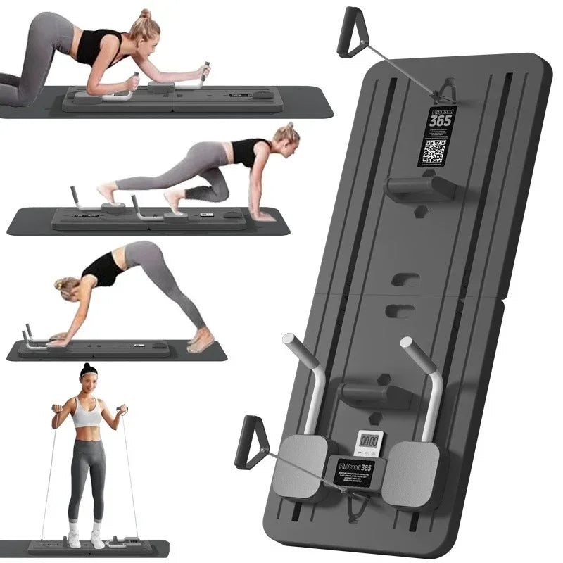 With Intelligent Timer Multifunctional Ab Exercise Board, Home Pilates Reformer for Abdominal and Core Strength Training
