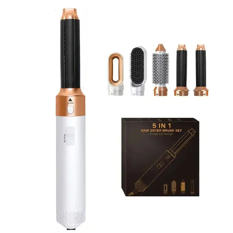SLEEK & VERSATILE 5-in-1 Air Hair Styler & Dryer | Curl, Straighten & Smooth with Interchangeable Brush Heads