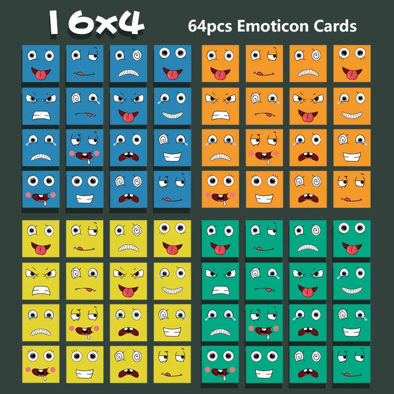 Montessori Emotion Puzzle Blocks – Fun & Educational Face-Changing Game for Kids and Parents