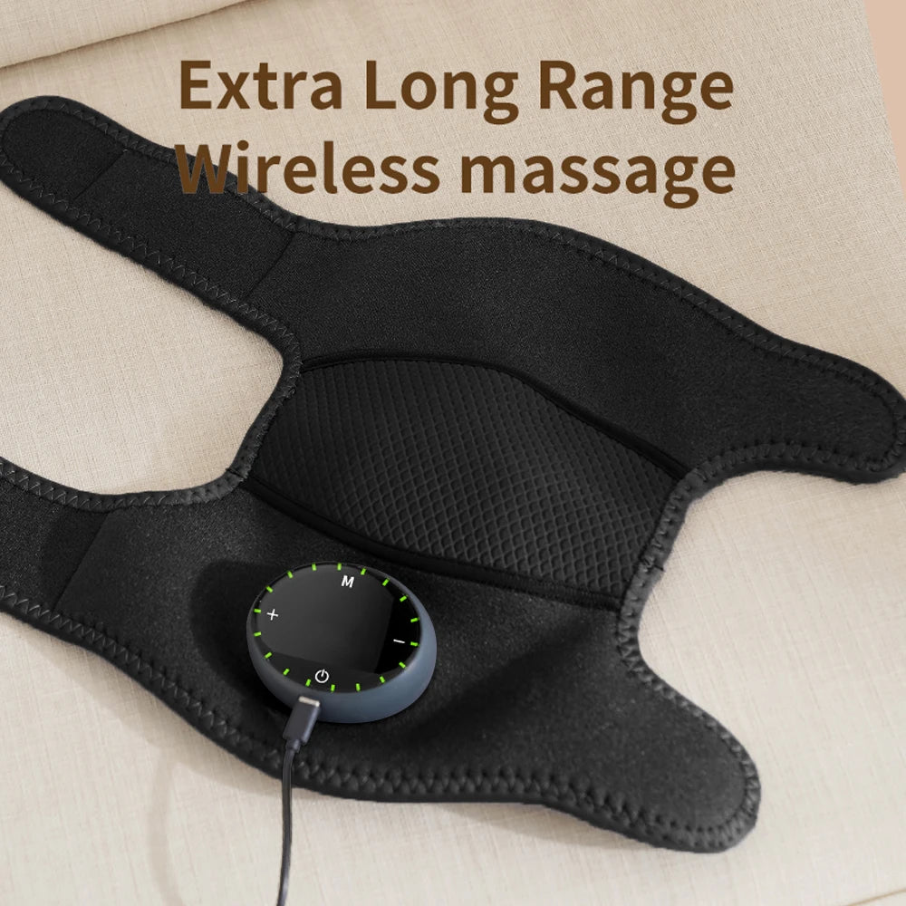 3-in-1 Wireless Heating & Vibration Therapy Wrap – For Knees, Shoulders & Elbows