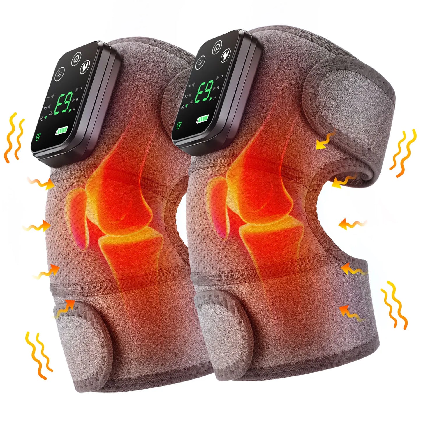 3-in-1 Heated Vibration Therapy Pad – Knee, Shoulder & Elbow Pain Relief Massager