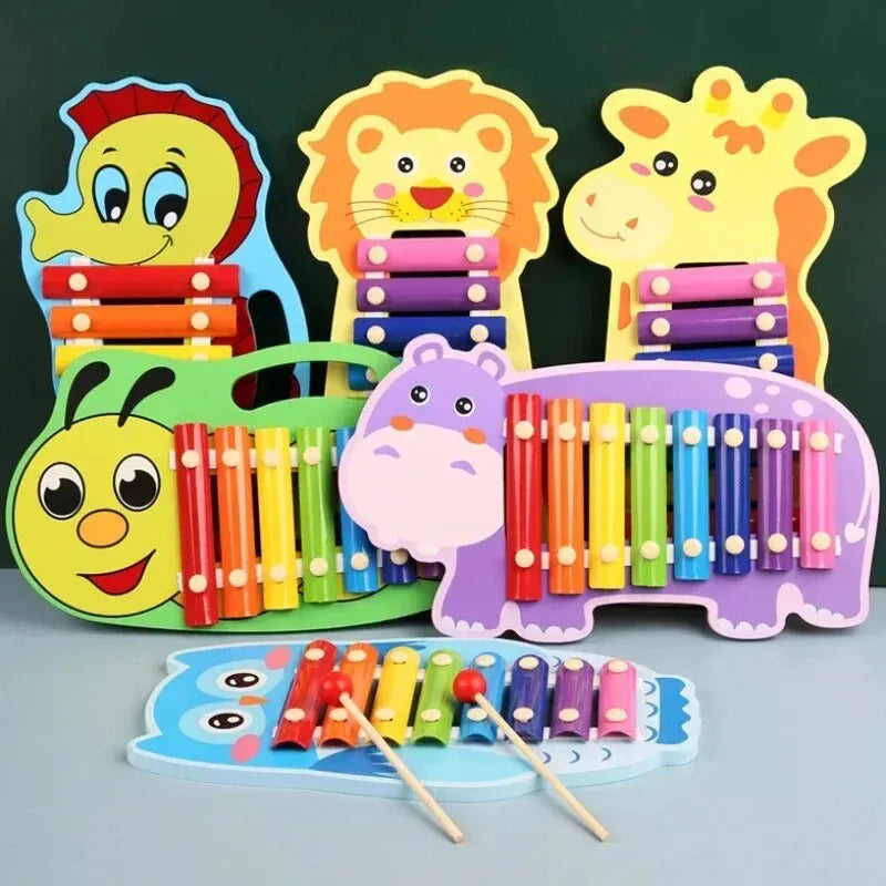 Colorful Wooden Xylophone – 8-Tone Musical Toy for Babies & Kids | Early Learning Instrument
