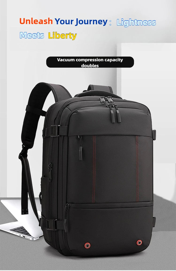 Expandable Vacuum Compression Backpack – Smart Travel & Laptop Companion
