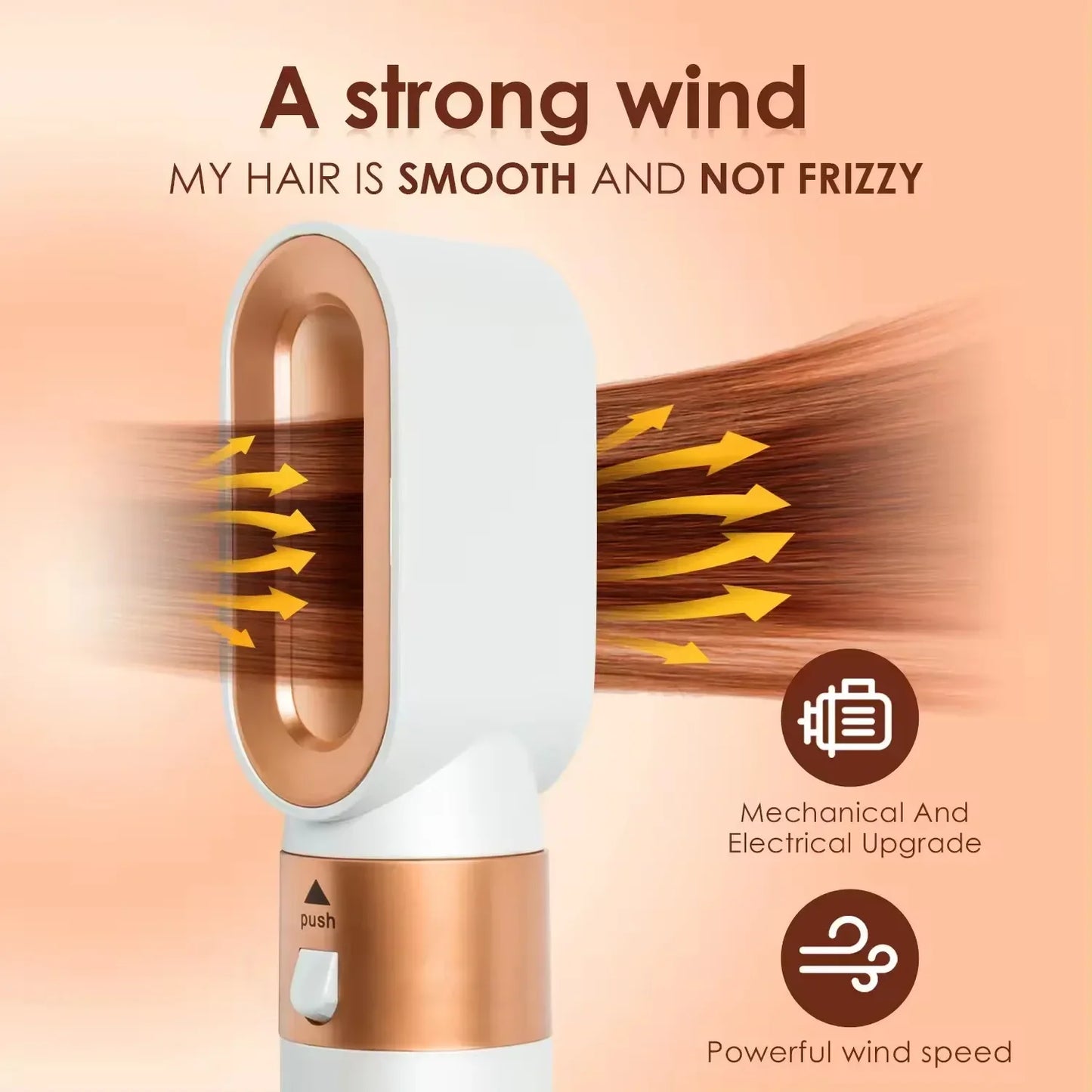 SLEEK & VERSATILE 5-in-1 Air Hair Styler & Dryer | Curl, Straighten & Smooth with Interchangeable Brush Heads