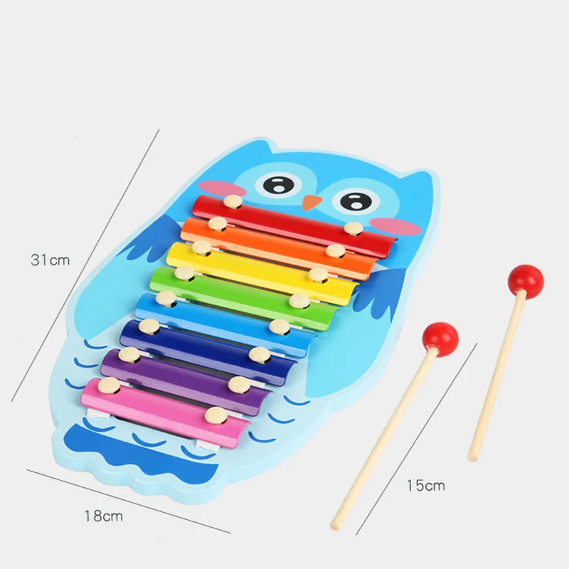 Colorful Wooden Xylophone – 8-Tone Musical Toy for Babies & Kids | Early Learning Instrument