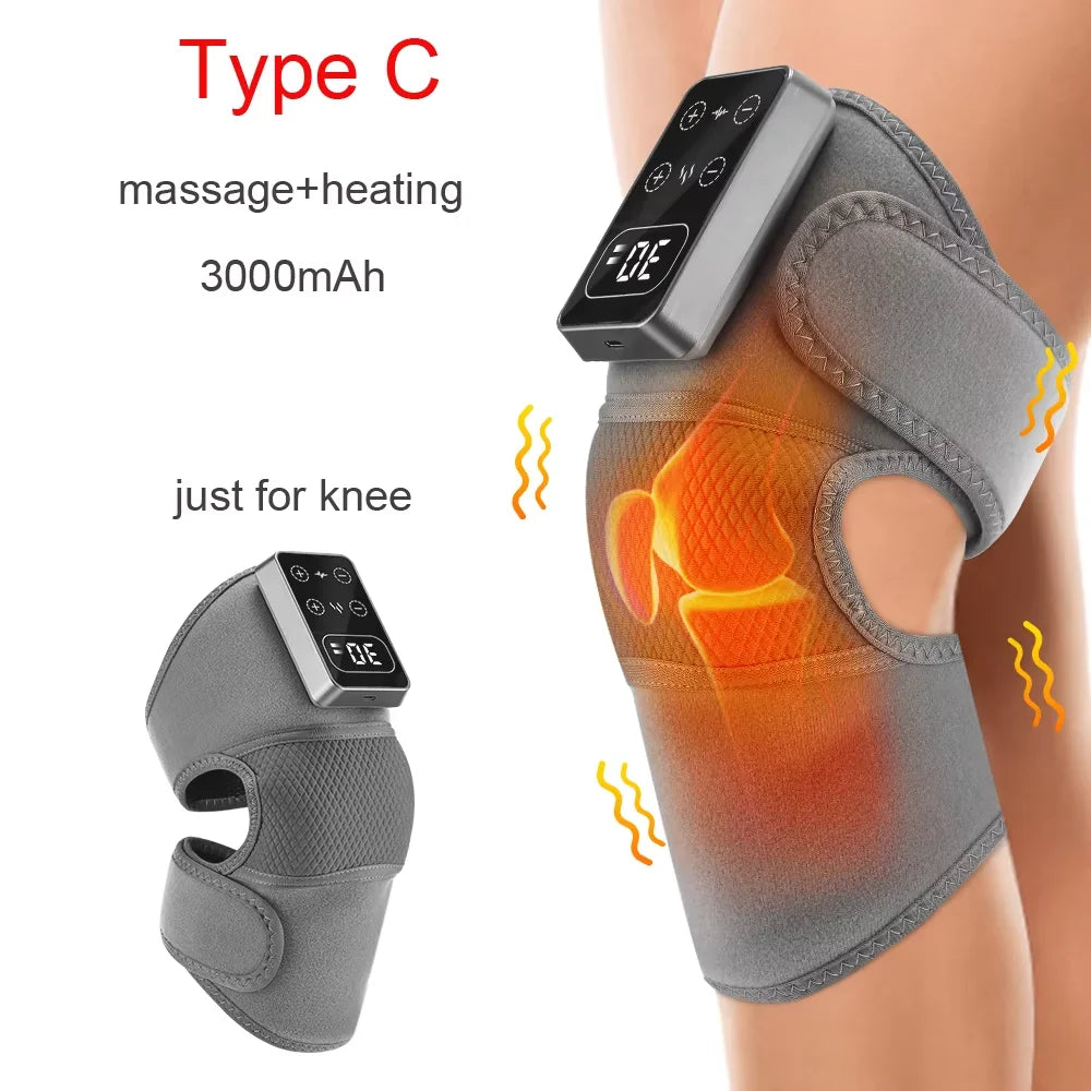3-in-1 Heated Vibration Therapy Pad – Knee, Shoulder & Elbow Pain Relief Massager